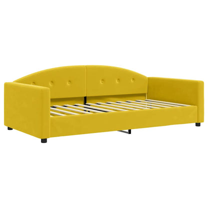 Tagesbett Gelb 100x200 cm Samt