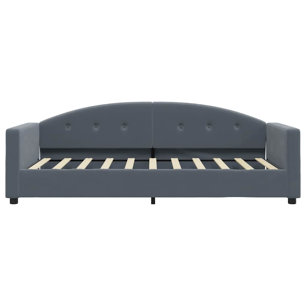 Tagesbett Dunkelgrau 90x190 cm Samt