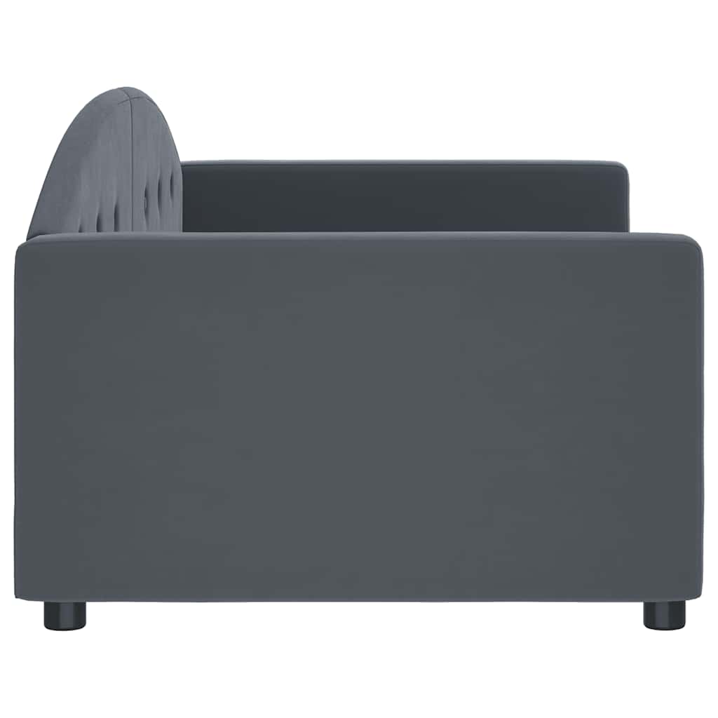 Tagesbett Dunkelgrau 90x190 cm Samt