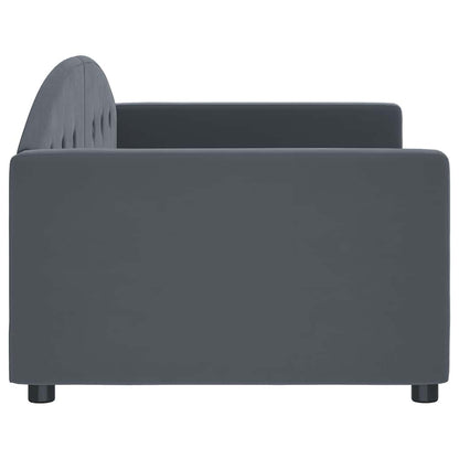 Tagesbett Dunkelgrau 90x190 cm Samt