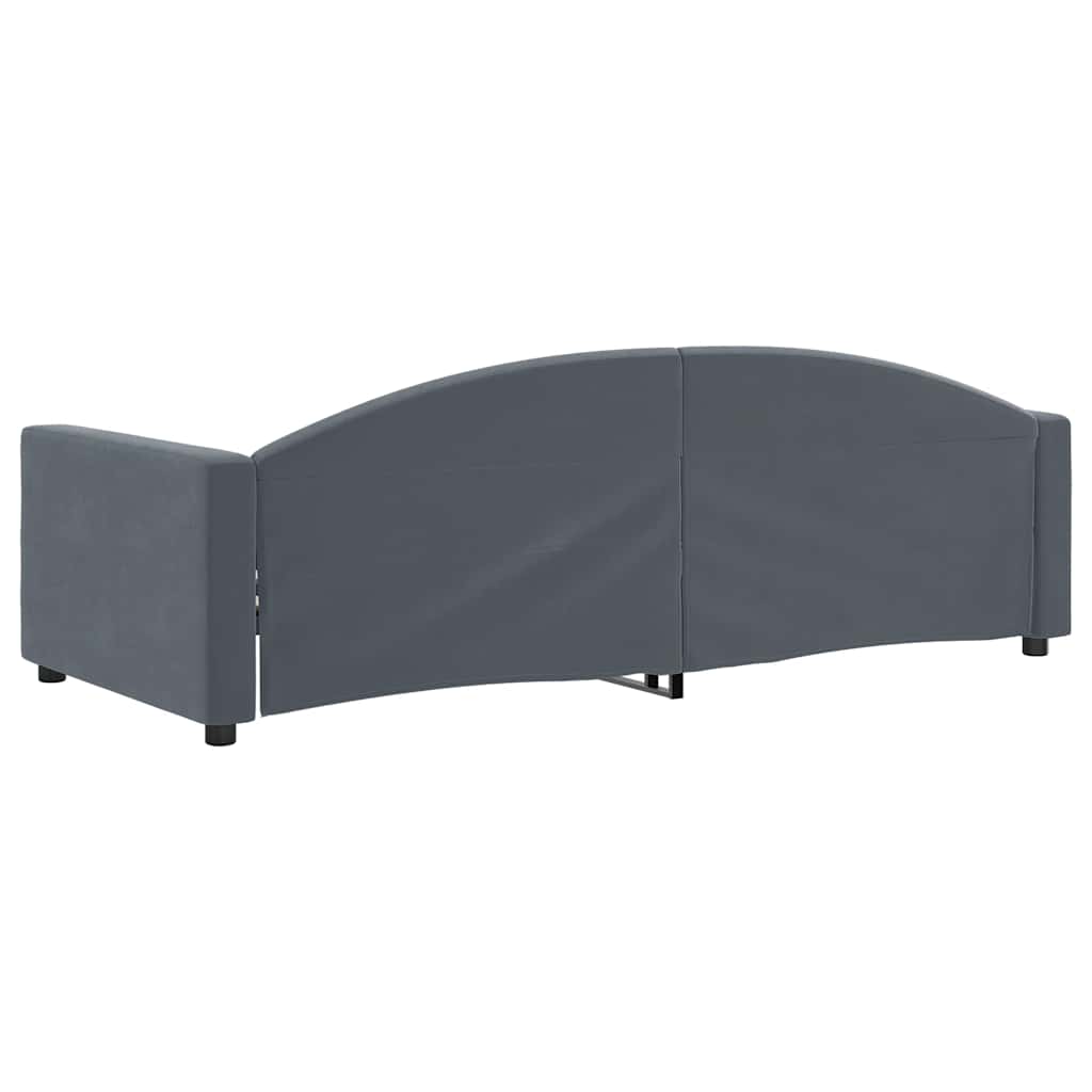 Tagesbett Dunkelgrau 90x190 cm Samt