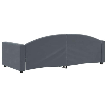 Tagesbett Dunkelgrau 90x190 cm Samt