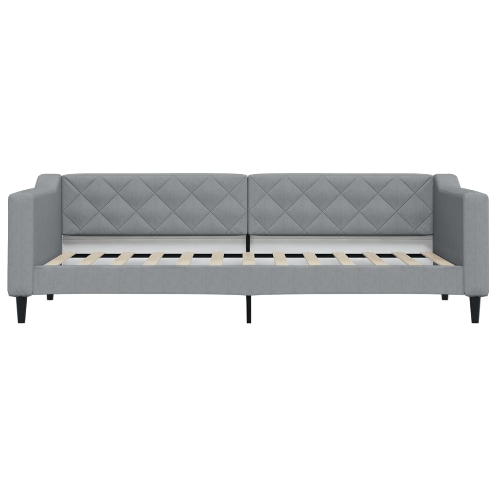 Lit de repos tissu gris clair 80x200 cm