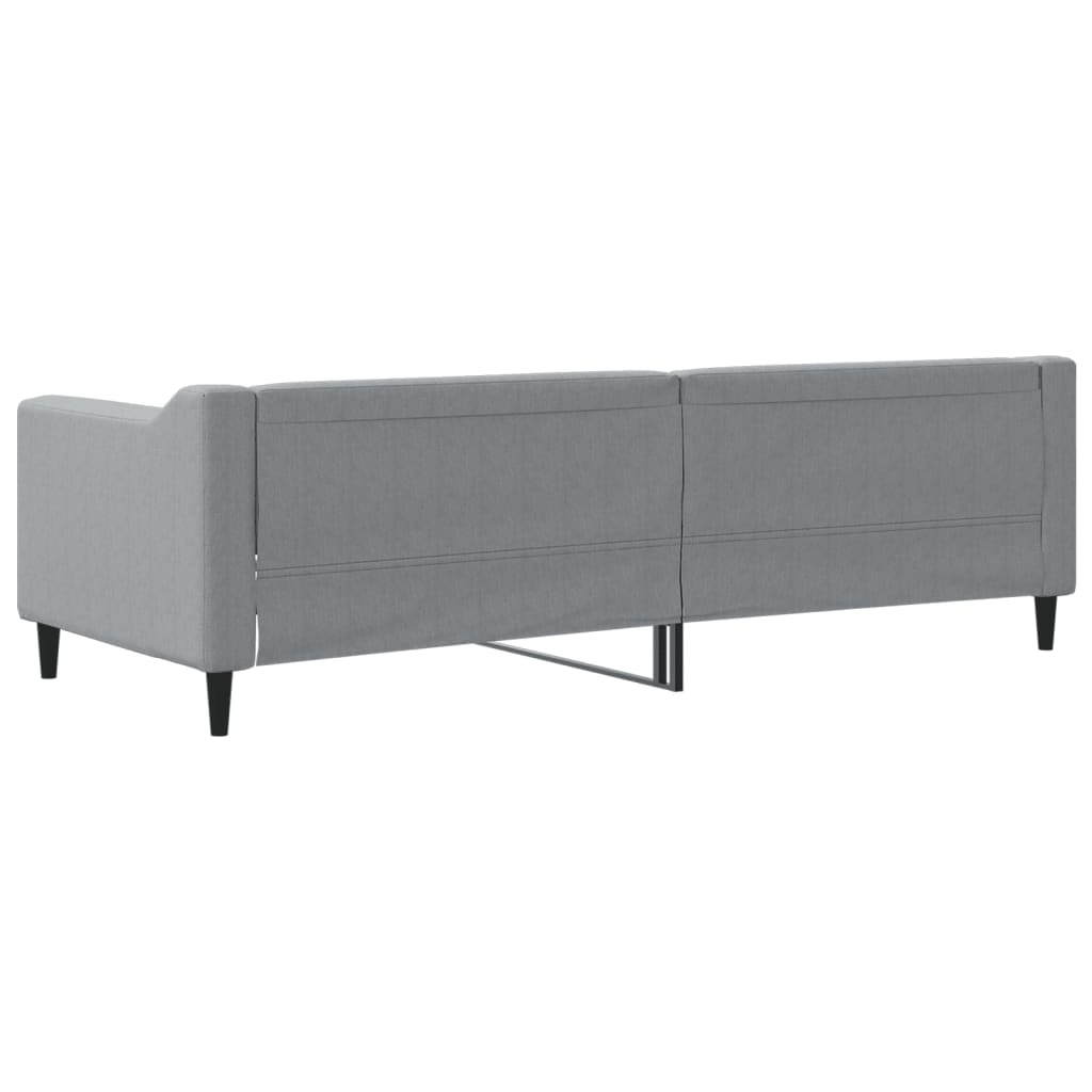 Lit de repos tissu gris clair 80x200 cm