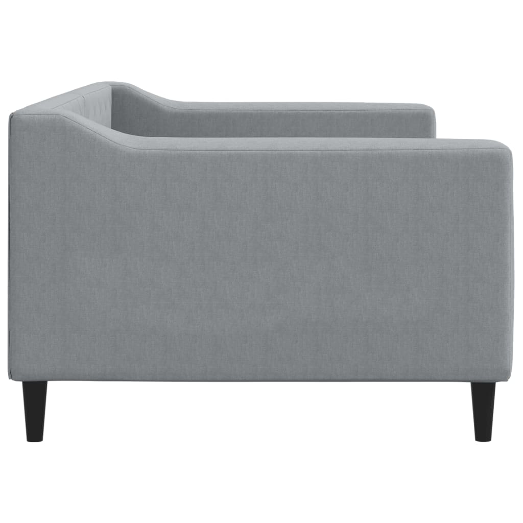 Tagesbett Hellgrau 90x200 cm Stoff