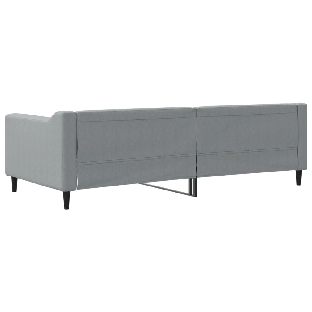 Tagesbett Hellgrau 90x200 cm Stoff