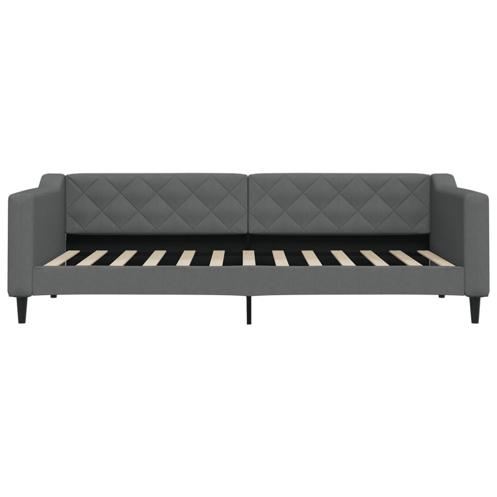 Tagesbett Dunkelgrau 90x200 cm Stoff
