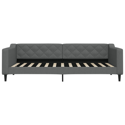 Tagesbett Dunkelgrau 90x200 cm Stoff