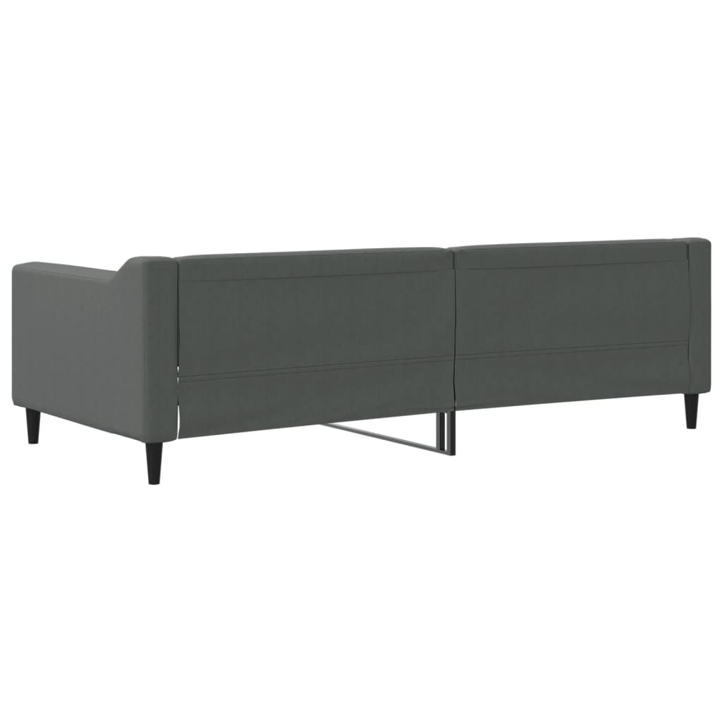 Tagesbett Dunkelgrau 90x200 cm Stoff