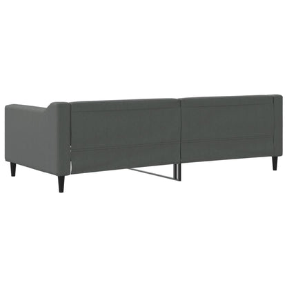 Tagesbett Dunkelgrau 90x200 cm Stoff
