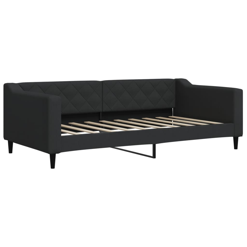 Lit de repos Tissu Noir 90x190 cm