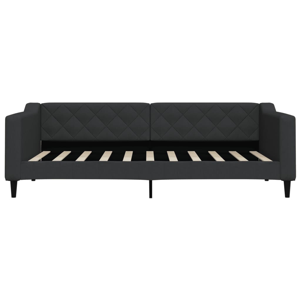 Lit de repos Tissu Noir 90x190 cm