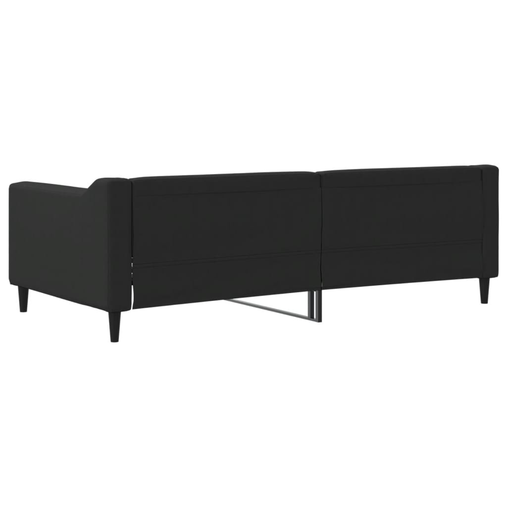 Lit de repos Tissu Noir 90x190 cm