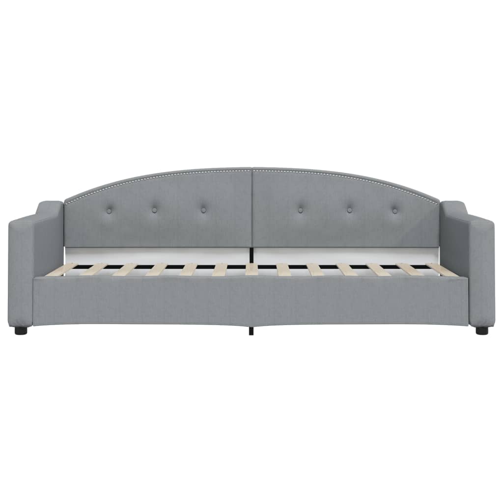 Lit de repos tissu gris clair 80x200 cm