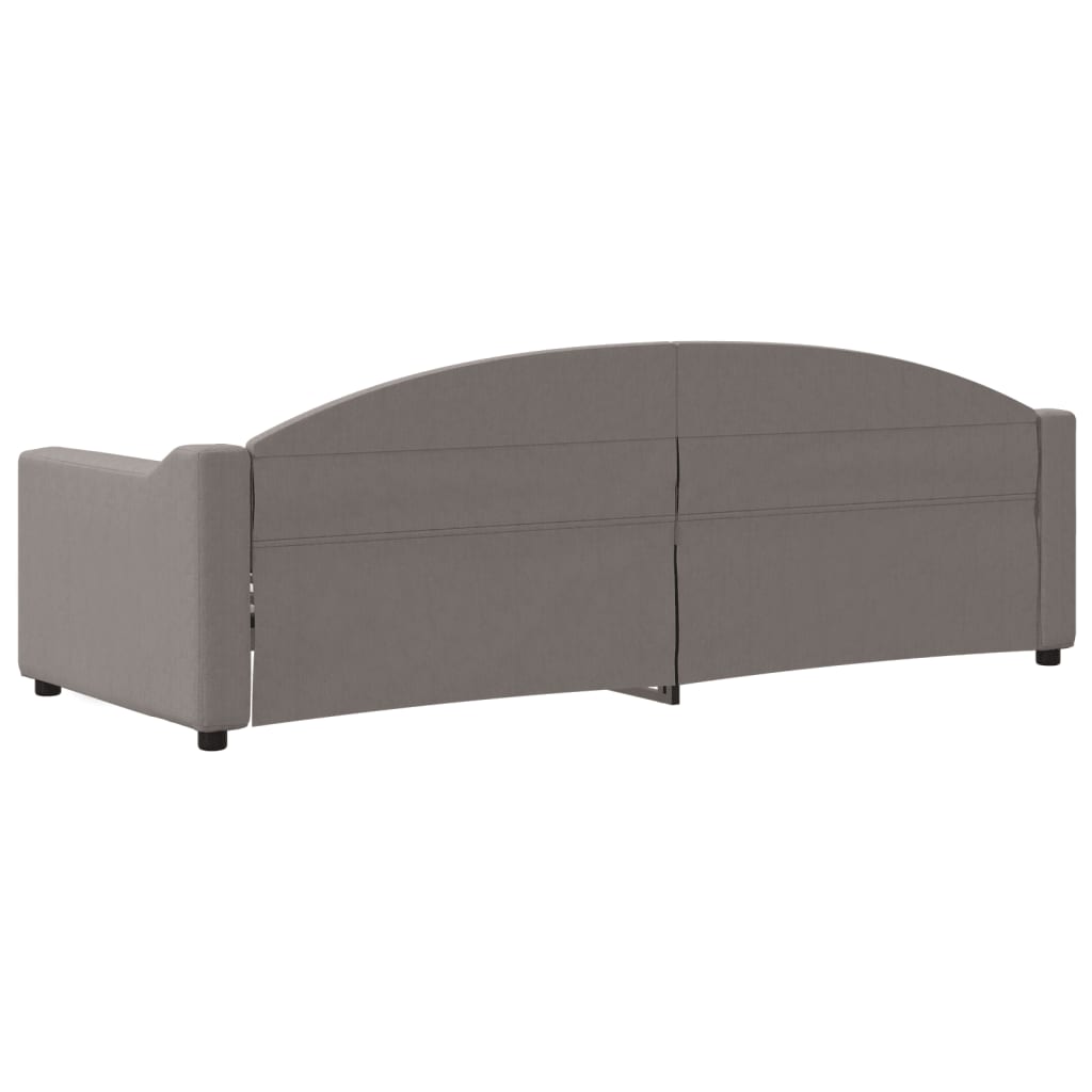 Tagesbett Taupe 80x200 cm Stoff