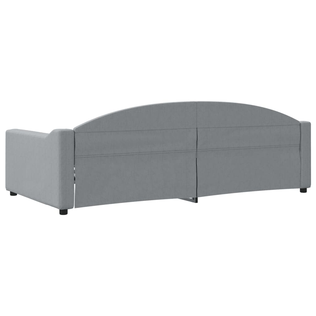 Lit de repos tissu gris clair 100x200 cm