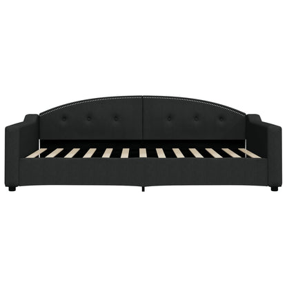 Tagesbett Schwarz 100x200 cm Stoff