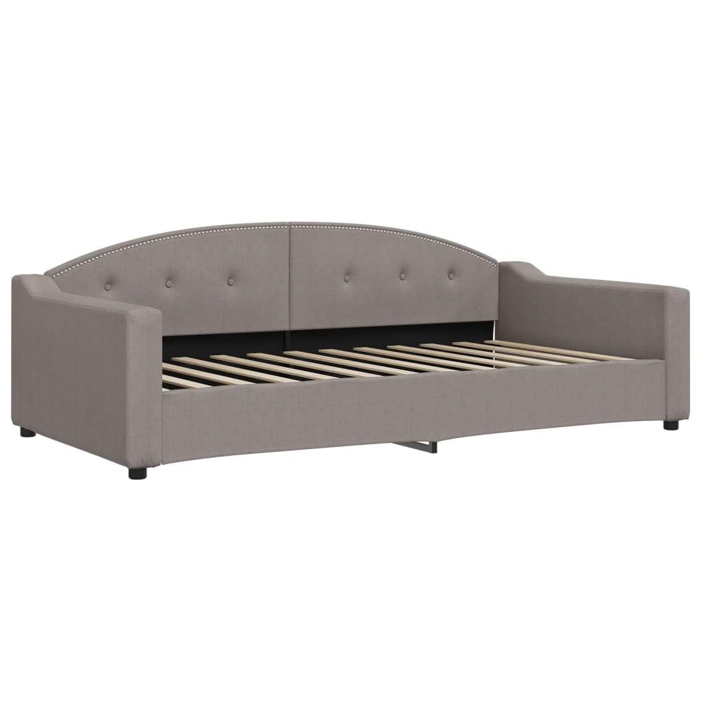 Lit de repos tissu taupe 100x200 cm