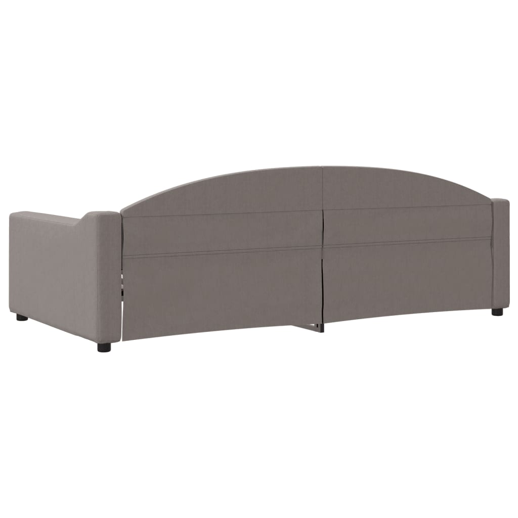 Lit de repos tissu taupe 100x200 cm