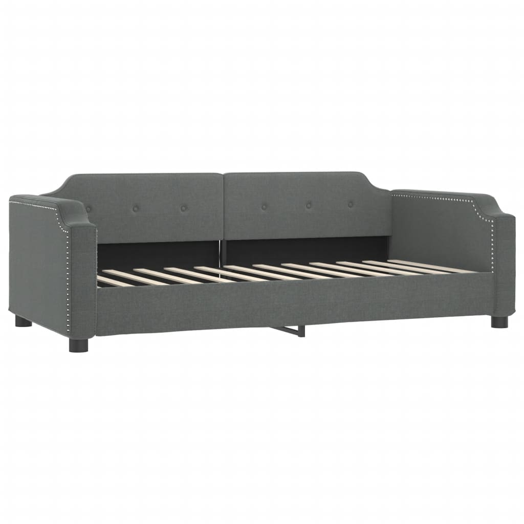 Lit de repos tissu gris foncé 80x200 cm