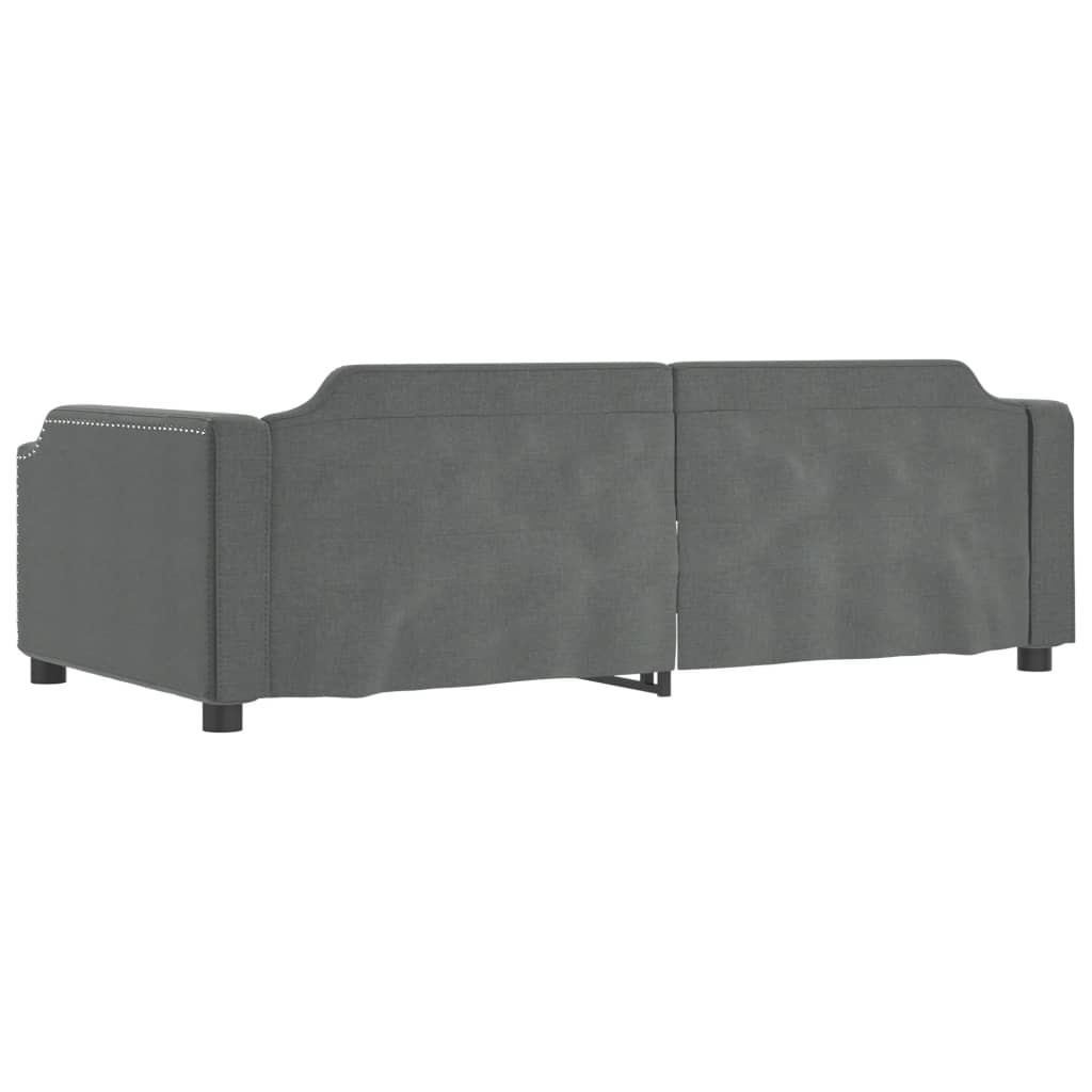 Lit de repos tissu gris foncé 80x200 cm