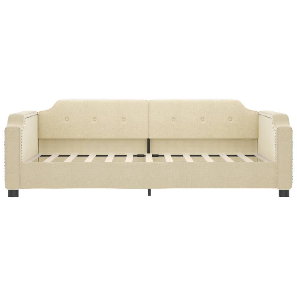 Lit de repos tissu crème 80x200 cm