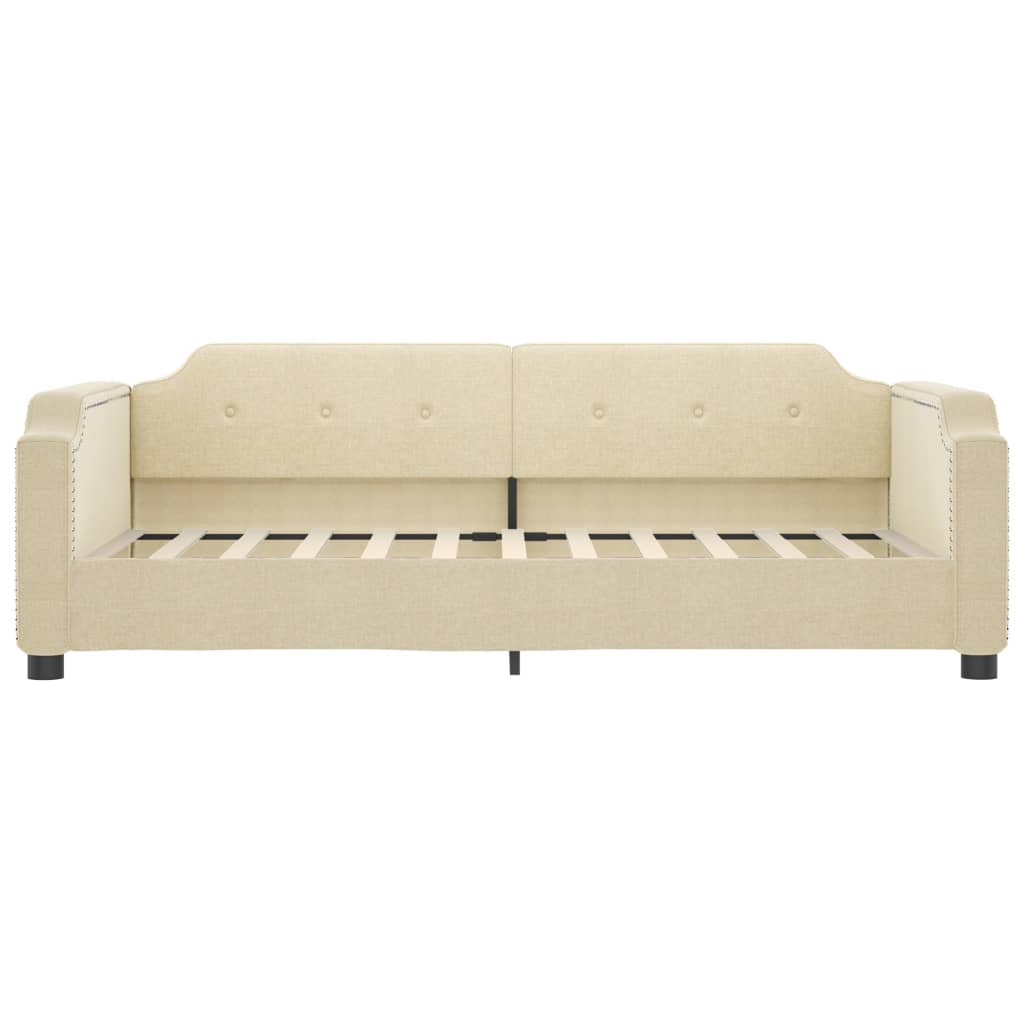 Lit de repos tissu crème 90x200 cm