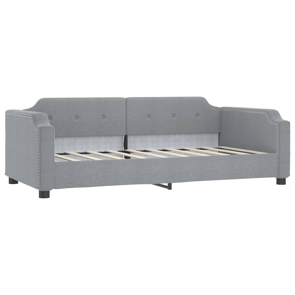 Lit de repos tissu gris clair 100x200 cm