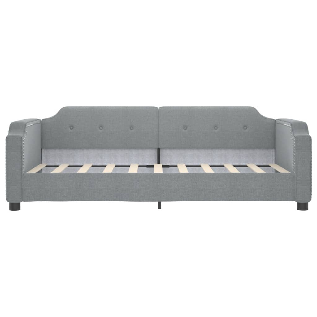 Lit de repos tissu gris clair 100x200 cm