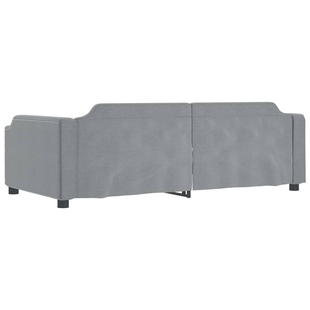 Lit de repos tissu gris clair 100x200 cm