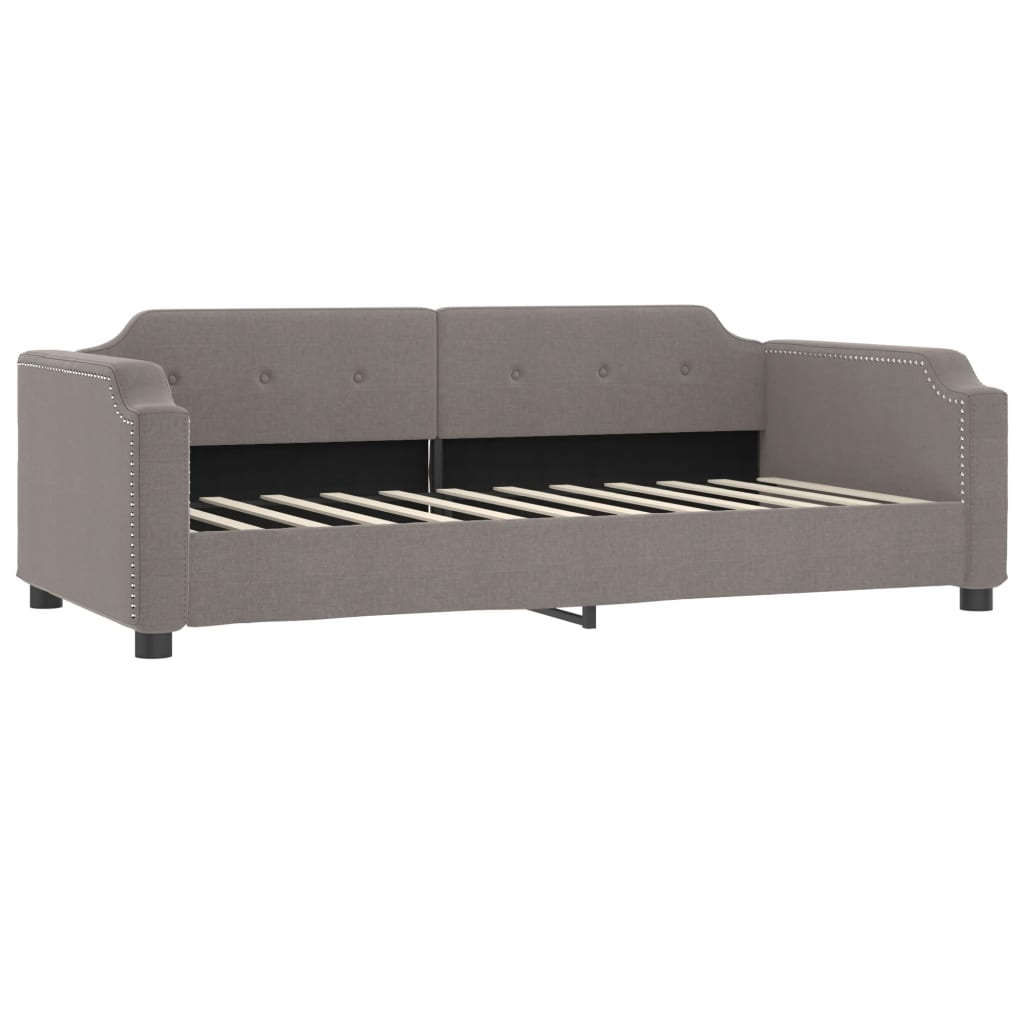 Lit de repos tissu taupe 100x200 cm