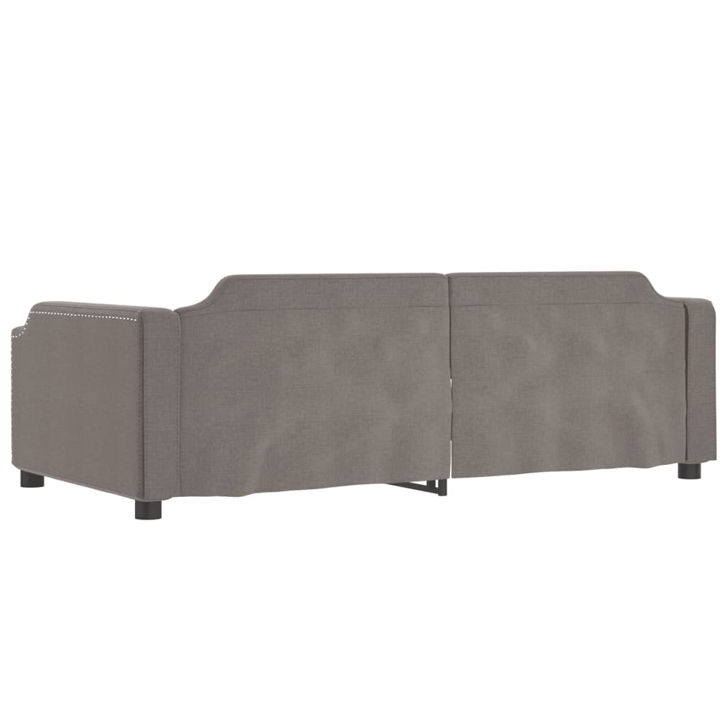 Lit de repos tissu taupe 100x200 cm