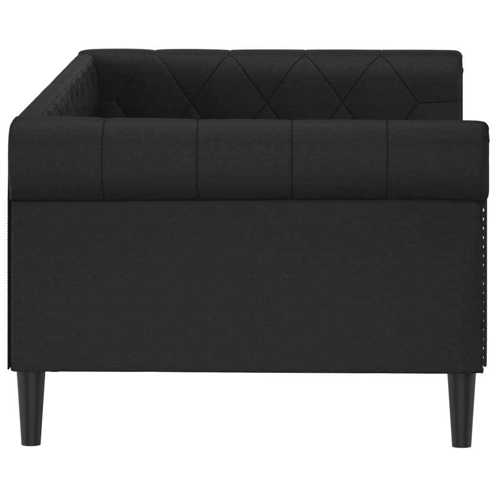 Lit de repos noir 80x200 cm simili cuir