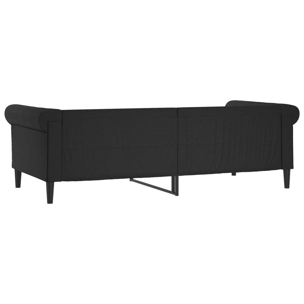 Lit de repos noir 80x200 cm simili cuir