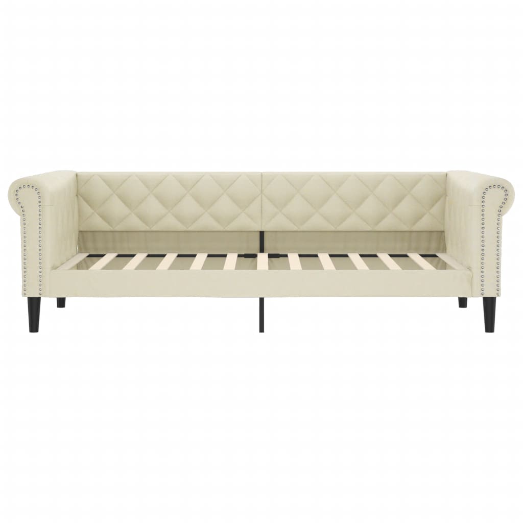 Tagesbett Creme 90x200 cm Kunstleder
