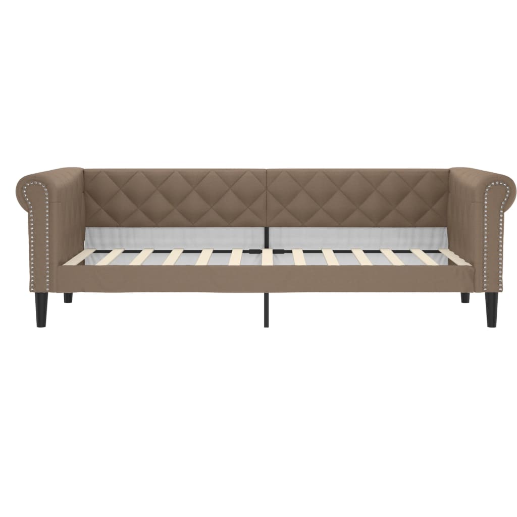 Lit de repos marron cappuccino 100x200 cm simili cuir