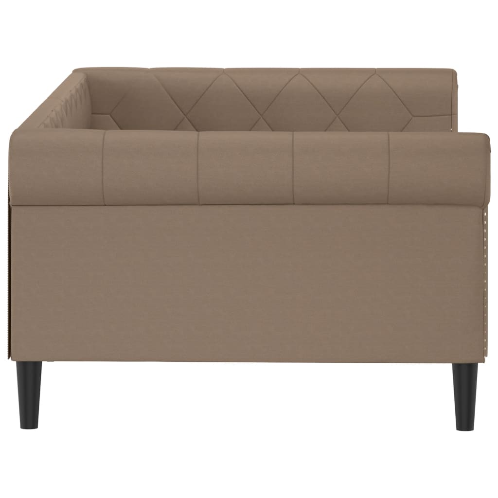 Lit de repos marron cappuccino 100x200 cm simili cuir