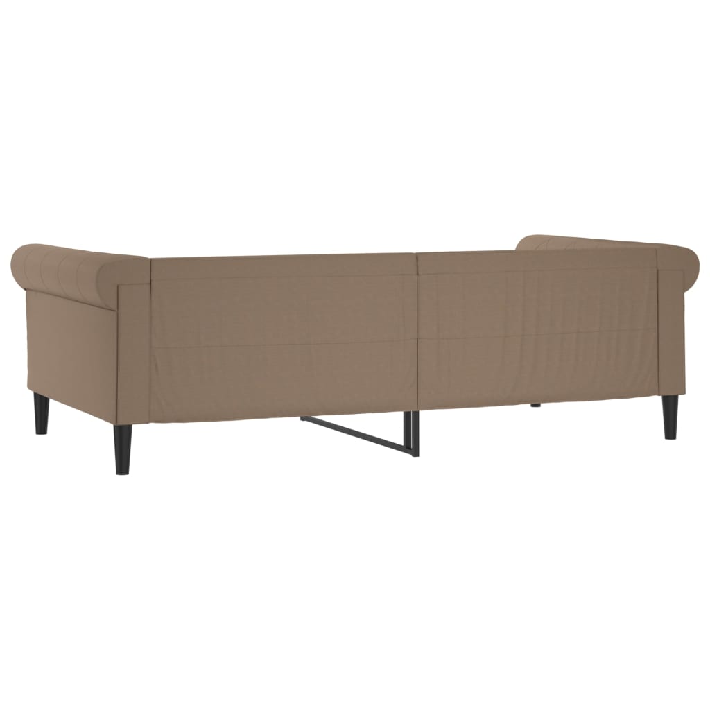 Lit de repos marron cappuccino 100x200 cm simili cuir