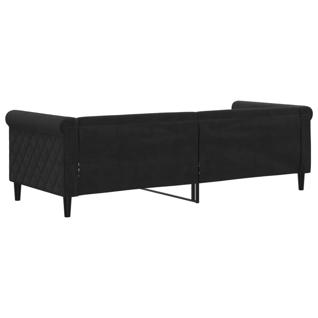 Lit de repos Noir 80x200 cm Velours