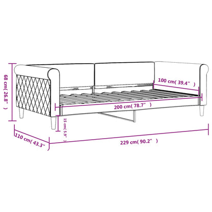 Tagesbett Rosa 100x200 cm Samt