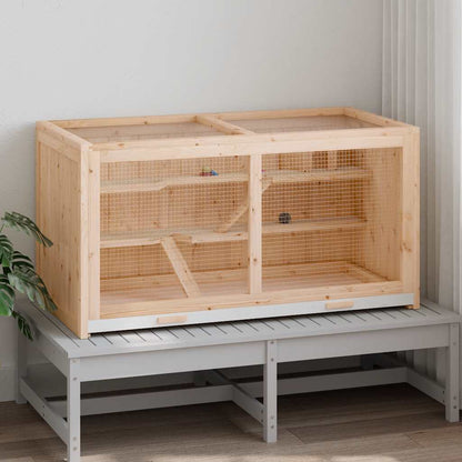 Hamsterkäfig 104 x 52 x 54 cm Massivholz Tanne