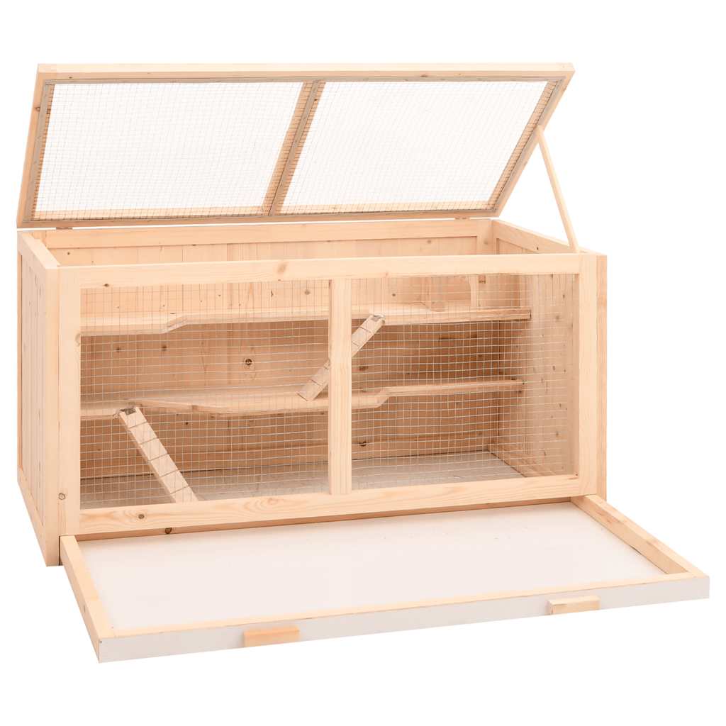 Hamsterkäfig 104 x 52 x 54 cm Massivholz Tanne