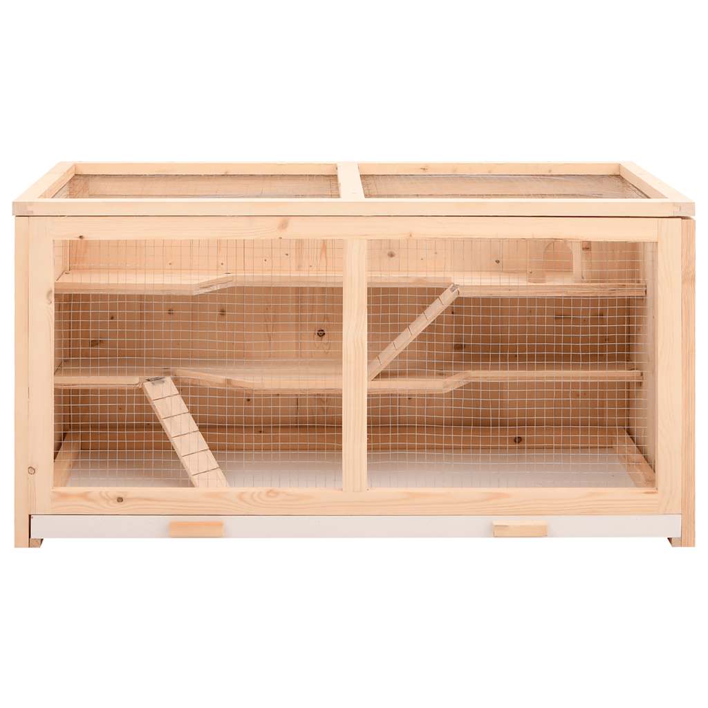 Hamsterkäfig 104 x 52 x 54 cm Massivholz Tanne