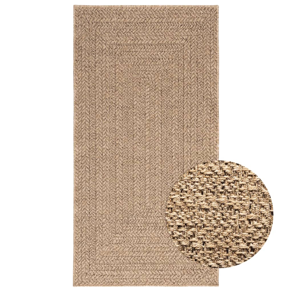 Teppich ZIZUR 80x150 cm Jute-Optik Indoor und Outdoor