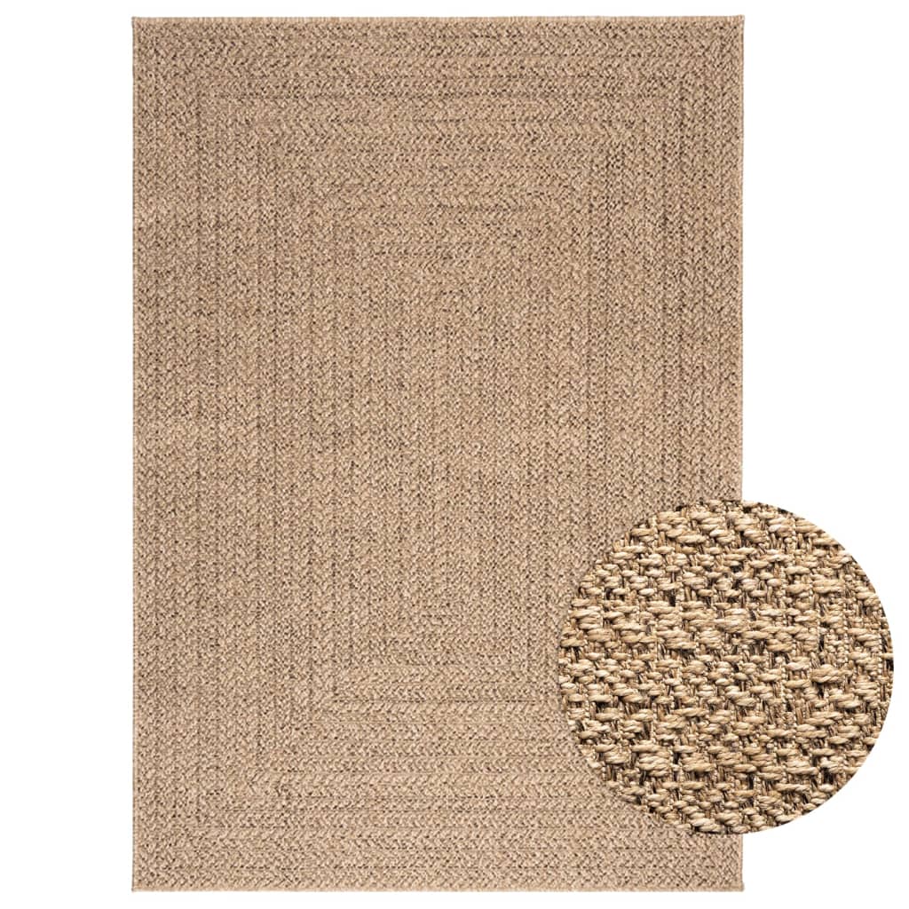 Teppich ZIZUR 120x170 cm Jute-Optik Indoor und Outdoor