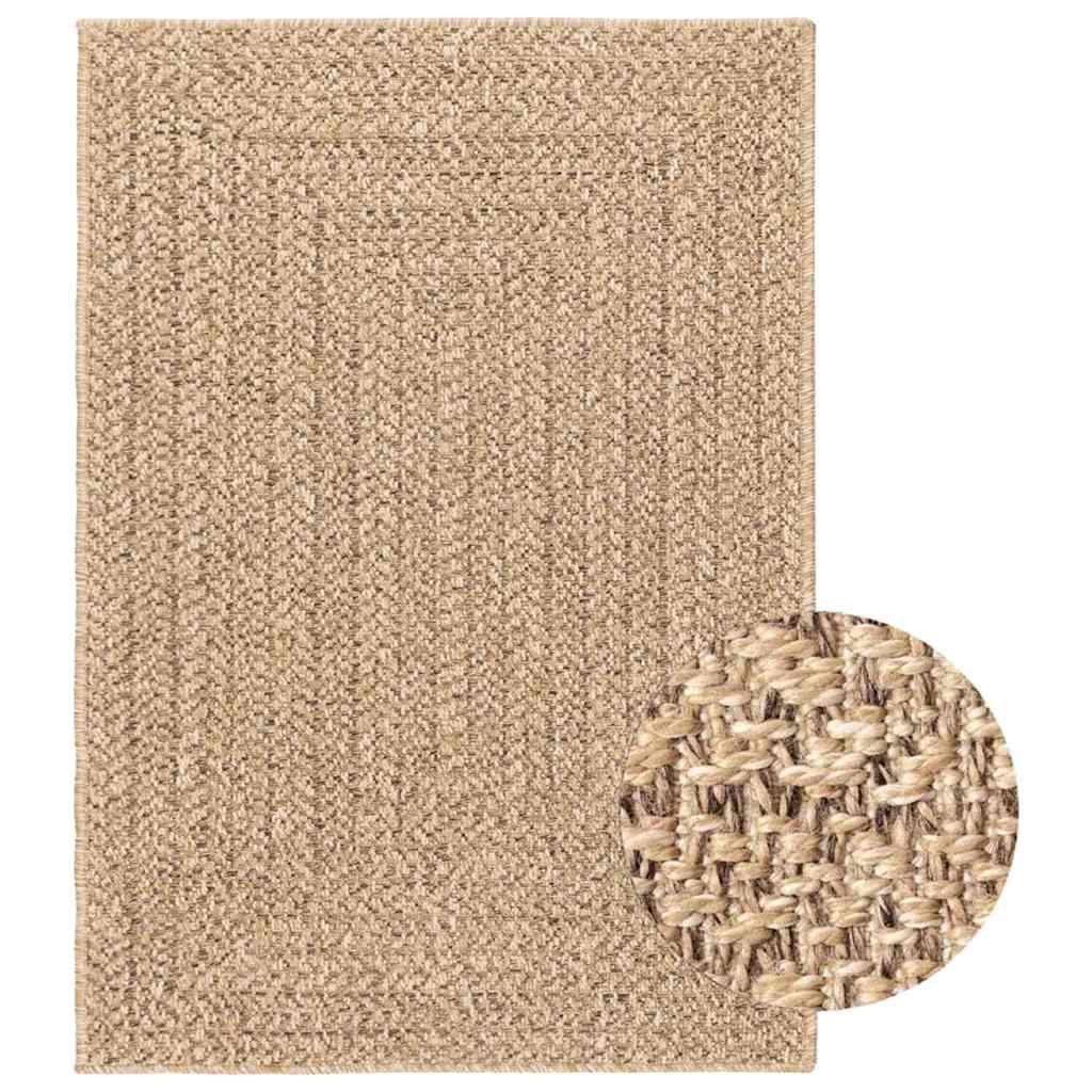 Teppich ZIZUR 160x230 cm Jute-Optik Indoor und Outdoor