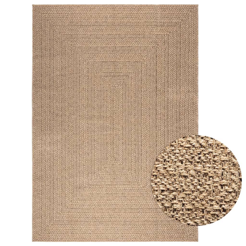 Teppich ZIZUR 160x230 cm Jute-Optik Indoor und Outdoor