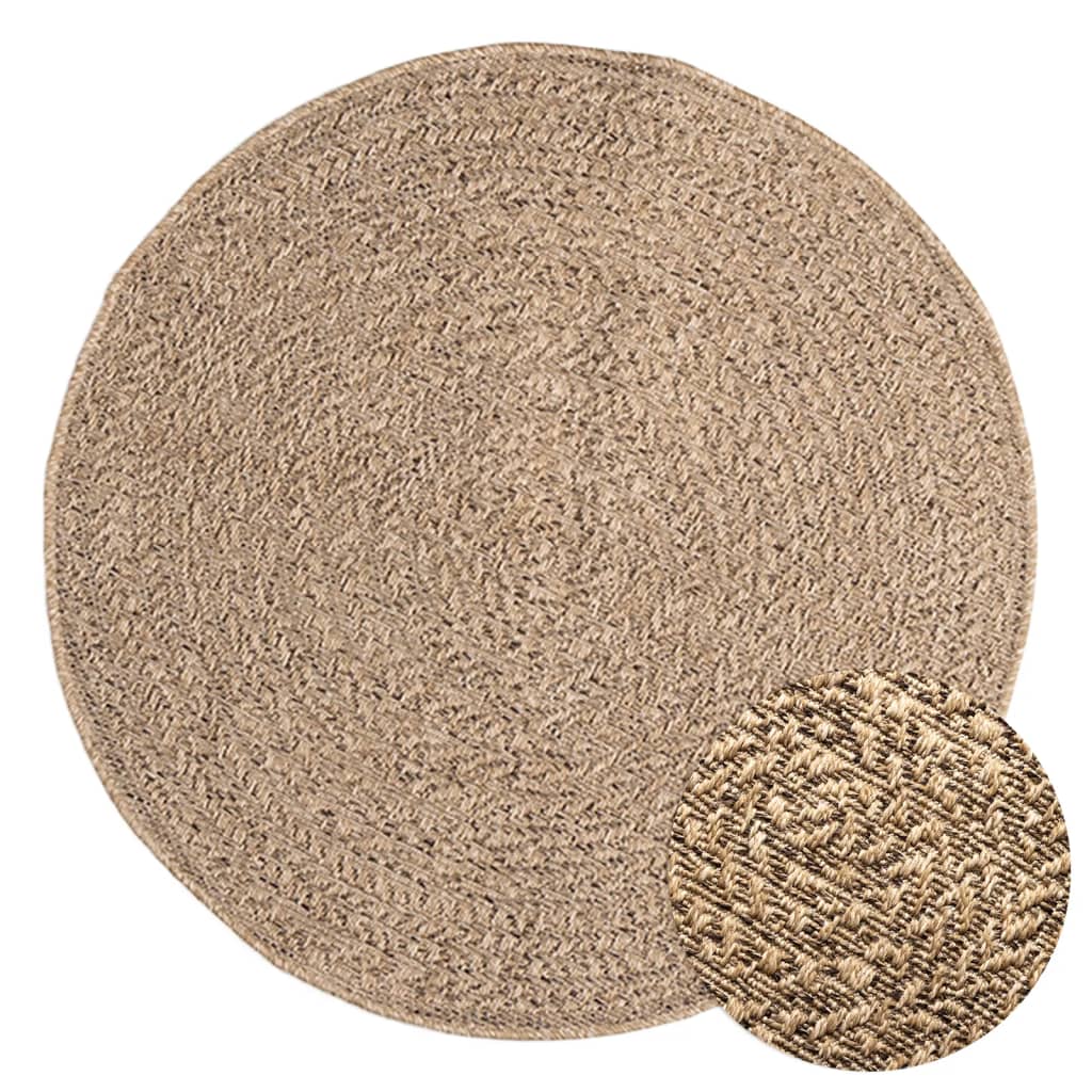 Tapis 90 cm aspect jute intérieur et extérieur