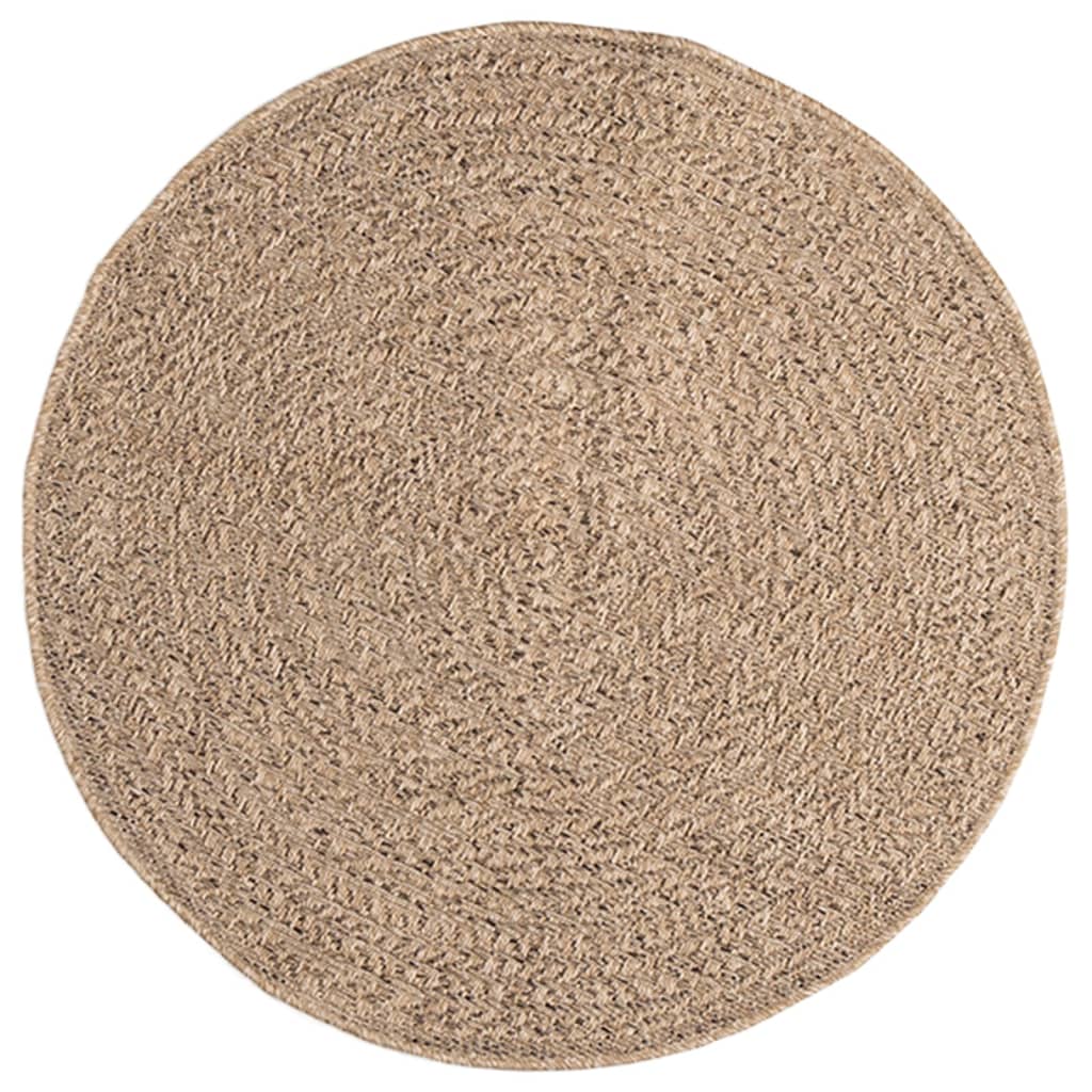 Teppich ZIZUR 90 cm Jute-Optik Indoor und Outdoor