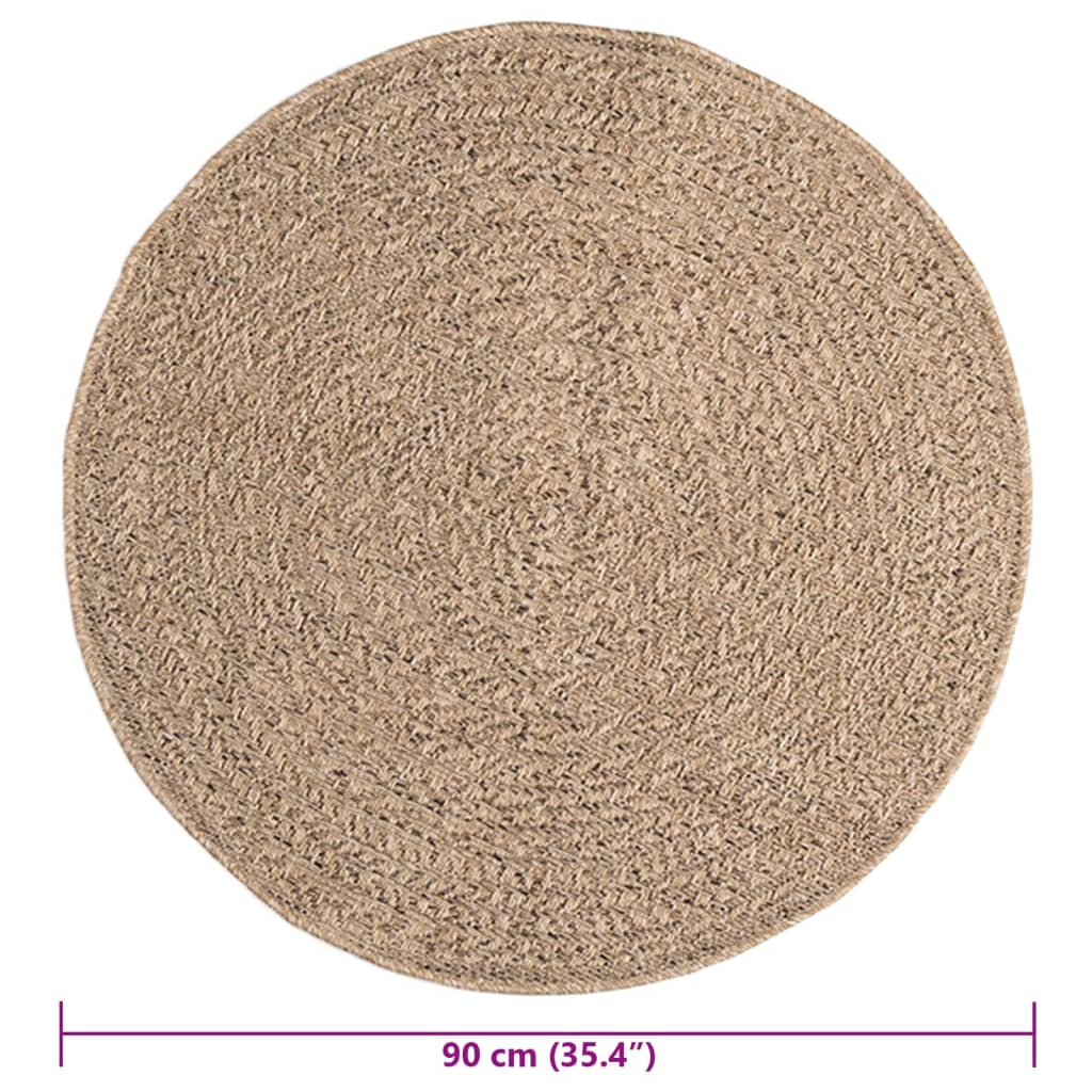 Teppich ZIZUR 90 cm Jute-Optik Indoor und Outdoor